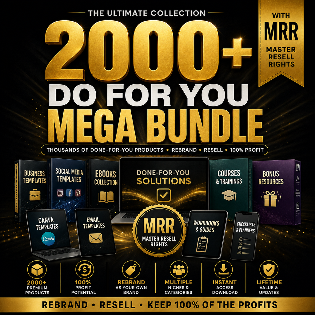 2000+ Done-For-You Mega Bundle with MRR