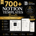 700+ Notion Templates Bundle with PLR & MRR