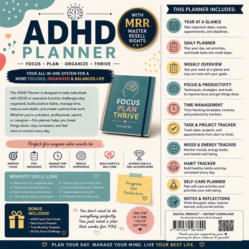 ADHD PLANNER with MRR