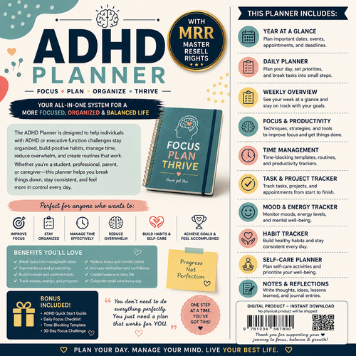 ADHD PLANNER with MRR