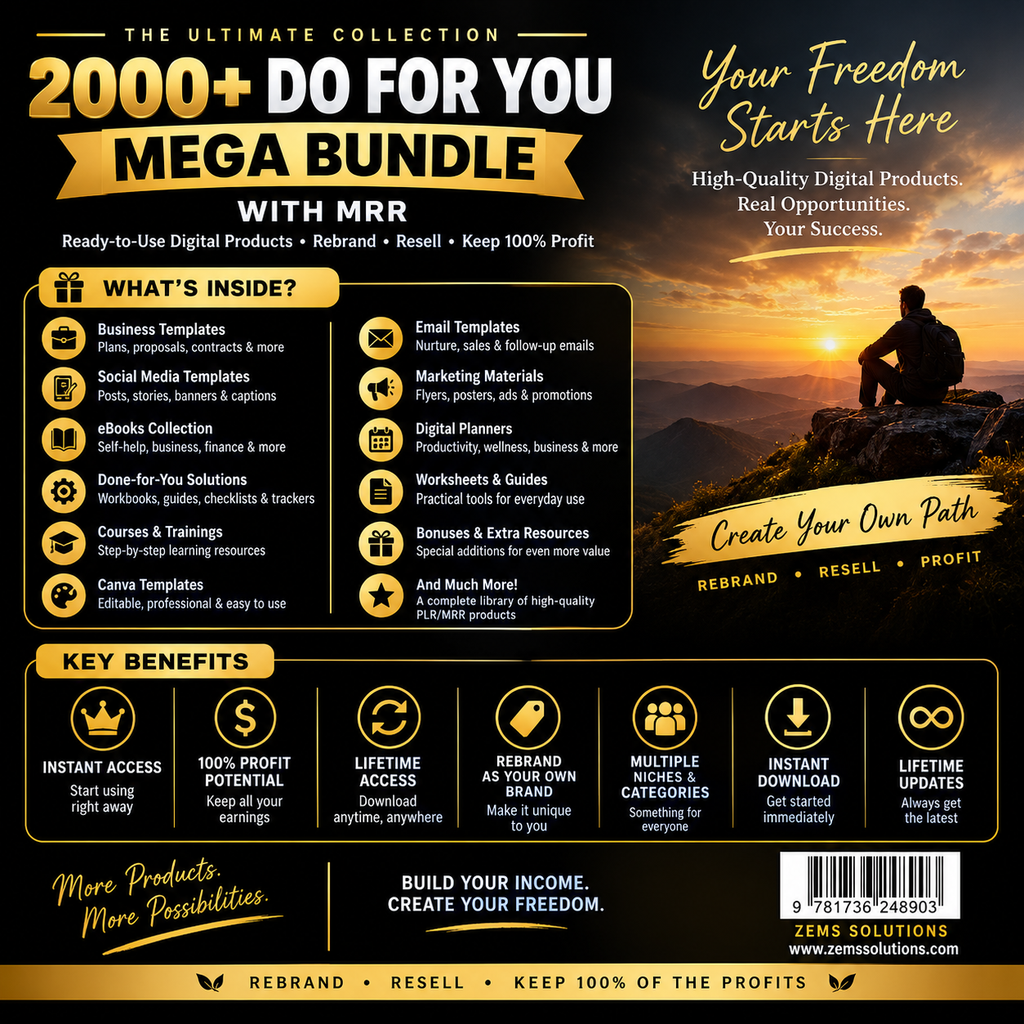 2000+ Done-For-You Mega Bundle with MRR