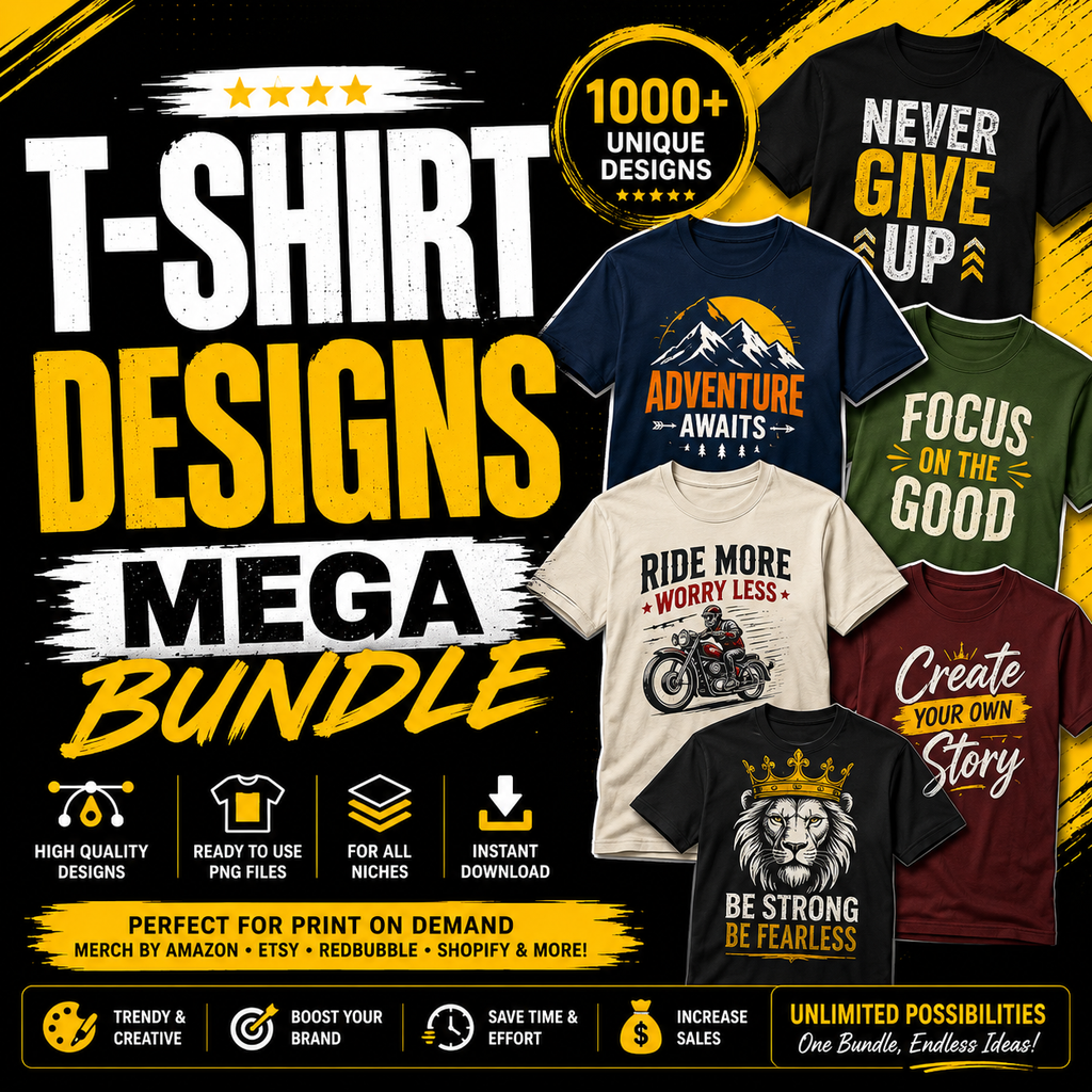 T-SHIRT DESIGNS MEGA BUNDLE
