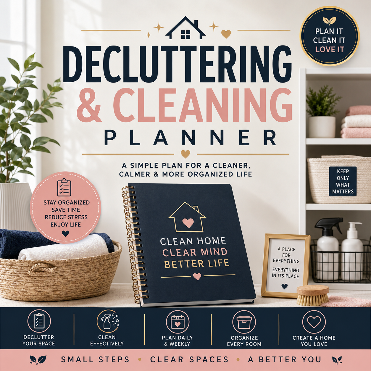 Decluttering and Cleaning Planner with MRR