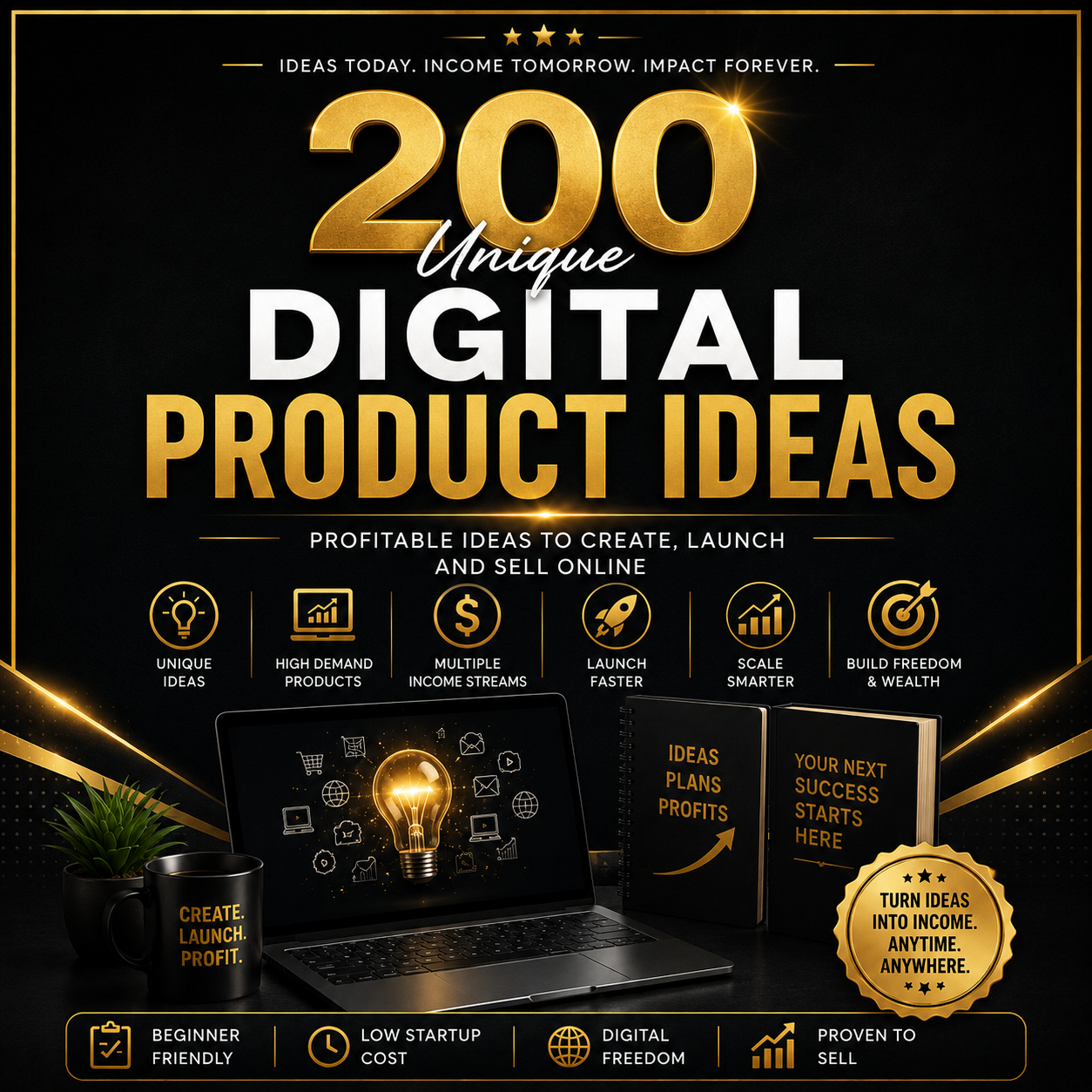 Download 200 Unique Digital Product Ideas