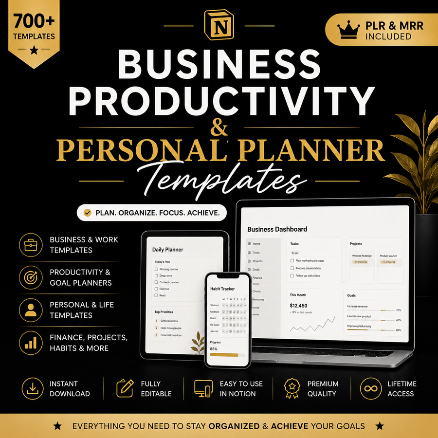 Business Productivity & Personal Planner Templates