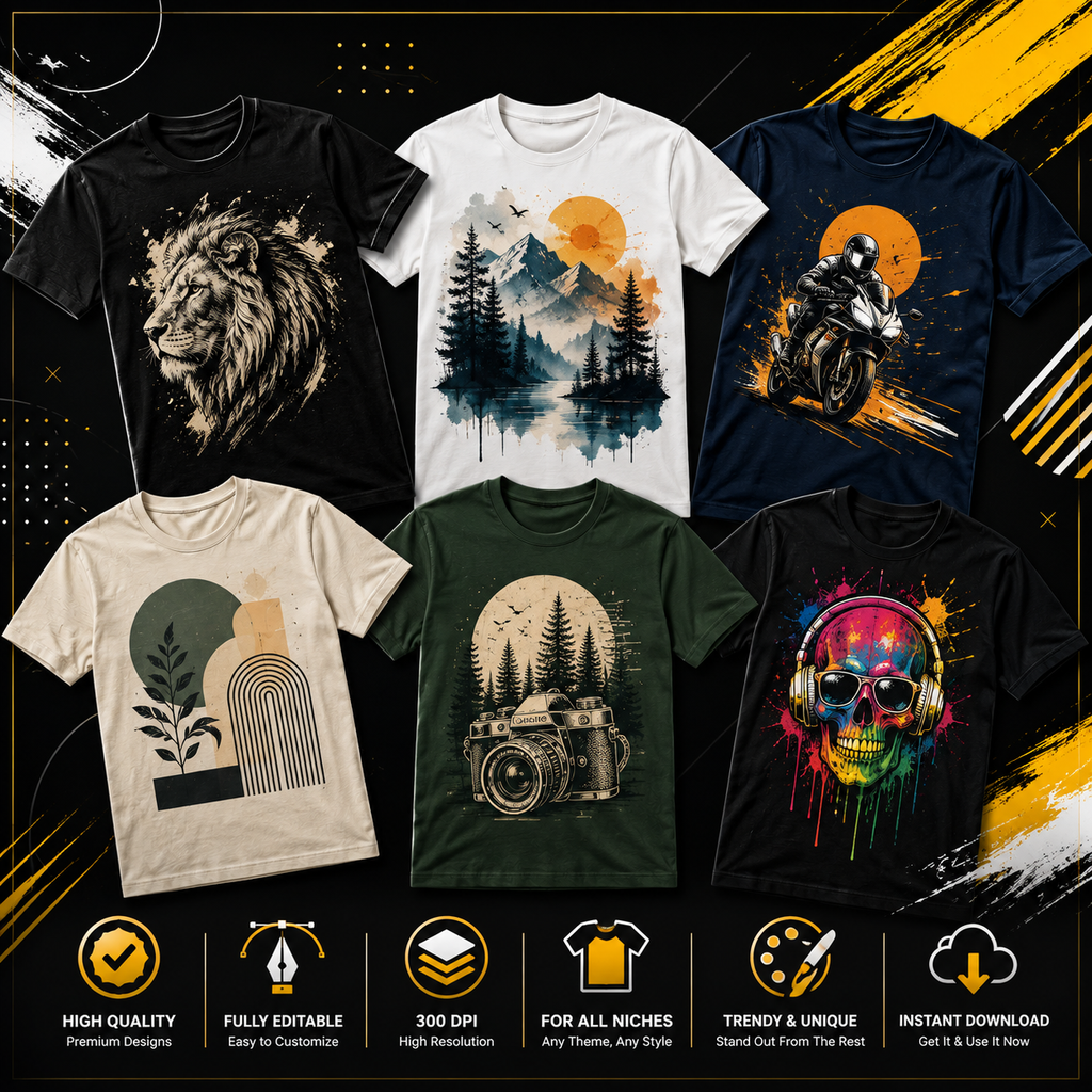 T-SHIRT DESIGNS MEGA BUNDLE